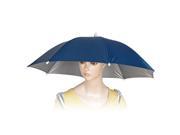 Unique Bargains Men Women 26.7 Diameter Foldable Fishing Umbrella Cap Hat Blue