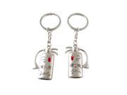Unique Bargains Lovely Fire Extinguisher Keyring Key Chain for Lovers