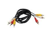Unique Bargains Male to Male M M 3 RCA Audio Video AV Cable Cord 5Ft
