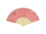 Chinese Style Bamboo Ribs Floral Folding Hand Fan Wedding Party Gift