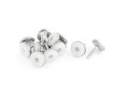 M6 x 25mm Threaded Furniture Cabinet Screw On Leveling Glide Foot 12 Pcs