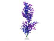 Unique Bargains Fish Tank Aquarium Decor Purple Blue Plastic Plant Water Grass 11.8 Height