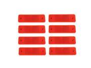 Unique Bargains 8 Pcs Red Plastic Rectangular Stick on Car Reflector Reflective Sticker Decor
