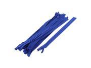 Unique Bargains Dress Pants Closed End Nylon Zippers Tailor Sewing Craft Tool Blue 25cm 20 Pcs