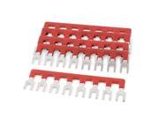 5Pcs 8Pin Wire Cord Connector Fork Type Terminal Barrier Block 600V 25A