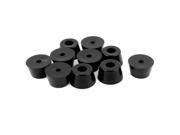 Furniture Chair Desk Leg Protector Rubber Feet Pads 31mm x 18mm 10 Pcs