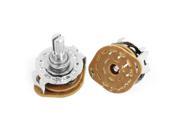 2 Pcs 6mm Kunrled Shaft 1 Pole 8 Position Channel Band Selector Rotary Switch
