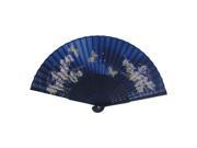 Orchid Butterfly Pattern Silk Cloth Bamboo Brim Hand Fan for Lady