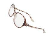 Ladies Brown Plastic Arms Square Lens Full Rimmed Plano Spectacles