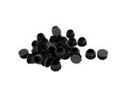 30 Pcs Black 25mm Plastic Blanking End Caps Inserts Plug Bung Round Tube Insert