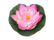 Unique Bargains 7 Artificial Floating Foam Lotus Flower Aquarium Fish Tank Pool Ornament Pink