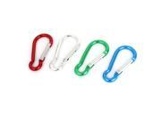 Traveling Camping Hiking Clip Hook D Ring Keychain Carabiner 4Pcs Multicolor