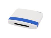 30Pin Speaker Bluetooth Receiver Adapter TS BTIP03 White Blue for iPod iPhone