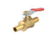 Unique Bargains Full Port Pipe Fitting 8mm OD Hose Lever Handle Ball Valve Red Gold Tone
