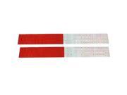 2 Pcs Car Truck Window Reflective Stickers Decals White Red