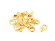 Jewelry Fastener Hooks Findings Lobster Clasps Clips Claw Gold Tone 12pcs