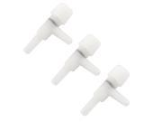 Unique Bargains 3 Pcs Aquarium White Plastic Two Ways Air Control Valves