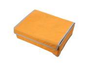 Unique Bargains Bamboo Charcoal Foldable Bra Underwear Socks Storage Box 24 Compartments Orange