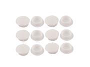 Unique Bargains 12 Pcs White Plastic 0.5 Dia Round Tubing Tube Insert Caps Covers