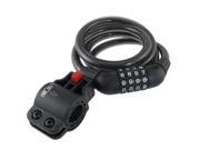 Unique Bargains Durable 4 Digit Spiral Cable Motorcycle Bicycle Security Safeguard Combination Lock w 2 Keys