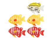 5 Pcs Artificial Tricolor Wiggly Tail Floating Fish
