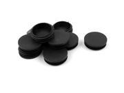 Unique Bargains 10 x Black Plastic Blanking End Cap Caps 2 Round Covers Tube Pipe Inserts