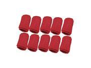 Unique Bargains 10Pcs Red Basketball Sports Anti injured Compression Finger Sleeves Protector