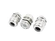 Unique Bargains 3 PCS PG11 Metal Waterproof Locknut Stuffing Cable Gland for 5 10mm Dia Wire
