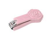 Unique Bargains 3D Rose Floral Design Fingernail Clippers Trimmer Cutter Pink
