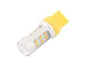 Unique Bargains T20 21 Yellow SMD LED Taillight Turning Brake Light for Car Auto