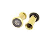 2pcs 180 Degree Wide Angle 35mm 50mm Thickness Door Viewer Peephole Gold Tone