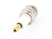 Unique Bargains 14mm Thread Dia White Silver Tone Metal Spark Plug for Motorcycle