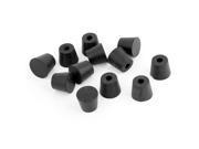 Unique Bargains 20mm x 17mm Furniture Conical Rubber Feet Pad Covers Bumpers Black 12 Pcs