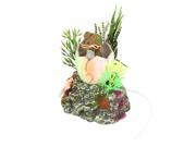Unique Bargains Fishbowl Artificial Landscaping Dinosaur Egg Ornament Multi Color 12.5cm Height