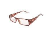 Unique Bargains Ladies Red Plastic Arm Full Rim Plain Plano Glasses Eyeglasses