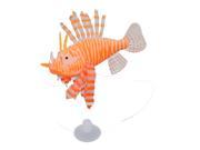 Unique Bargains Orange Simulated Artificial Silicone Lionfish Ornament for Aquarium