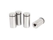 Unique Bargains 25mm x 50mm Stainless Steel Advertising Nails Frameless Glass Standoff 4pcs