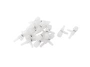 Unique Bargains Aquarium Plastic 2 Way 3mm Inner Dia Air Line Tubing Flow Control Valve 20pcs