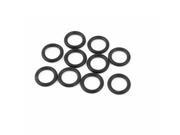 10pcs 15 x 10 x 2.5mm Black Rubber O Ring Fastener Washer Air Gas Sealing Gasket