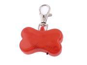 Unique Bargains Red Flashing Light 3 Modes Metal Hook Pet Dog Doggie Collar Charm ID Tap