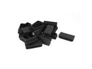 Unique Bargains 20 Pcs Black 30mmx70mm Blanking End Caps Inserts Plug Bung Rectangle Tube Insert