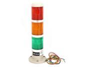 Unique Bargains AC DC 24V Green Red Yellow Signal Tower Lamp Industrial Warning Stack Light