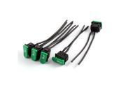 Auto Horn Green Cap SPST Momentary Wired Push Button Switch DC 12V 5 Pcs