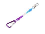 Flexible Spring Stretchy Coil Cord Keychain Keyring Strap Purple