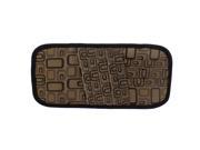 Vehicle Car Brown Rectangle Printed 9 Pockets Visor CD Holder Container