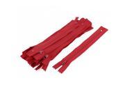 Unique Bargains Dress Pants Closed End Nylon Zippers Tailor Sewing Craft Tool Red 18cm 20 Pcs