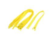 Unique Bargains Yellow Nylon Coil Close End Zippers Tailor Sewing Tools 24 inch 10 Pcs