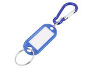 Name ID Tags Label Luggage Suitcase Bag Key Ring Carabiner Hook Blue