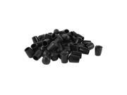 Unique Bargains 50 x Black 7mm Dia Rubber Chair Table Furniture Foot Antislip Round Shaped Cover
