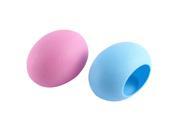Unique Bargains 2 Pcs Plastic Egg Nest Shaped Washable Portable Hamster House Pink Blue